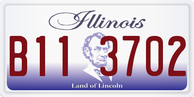 IL license plate B113702