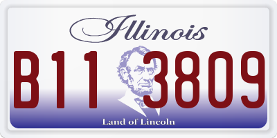 IL license plate B113809