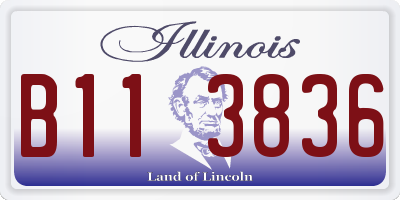 IL license plate B113836