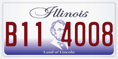 IL license plate B114008