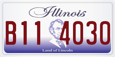 IL license plate B114030