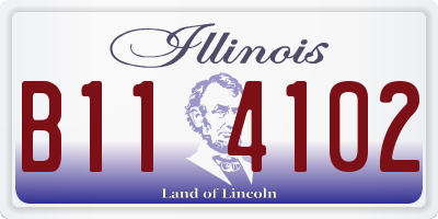 IL license plate B114102