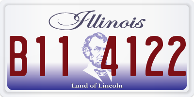 IL license plate B114122