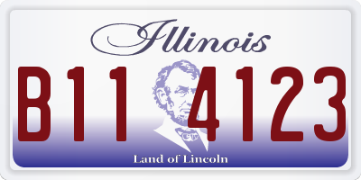 IL license plate B114123