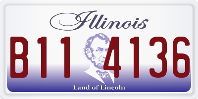 IL license plate B114136