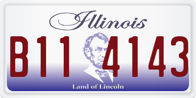 IL license plate B114143