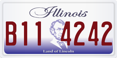 IL license plate B114242