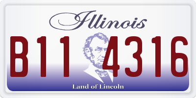 IL license plate B114316