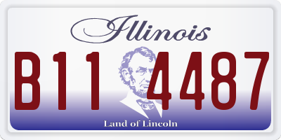 IL license plate B114487