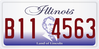 IL license plate B114563