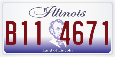 IL license plate B114671