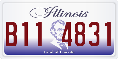 IL license plate B114831