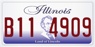 IL license plate B114909