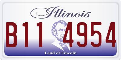 IL license plate B114954