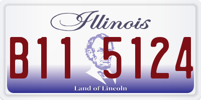 IL license plate B115124