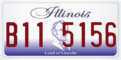 IL license plate B115156