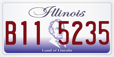 IL license plate B115235