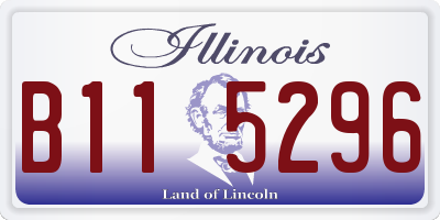 IL license plate B115296