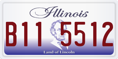 IL license plate B115512