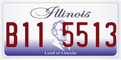 IL license plate B115513