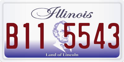 IL license plate B115543