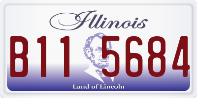 IL license plate B115684