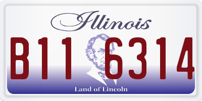IL license plate B116314