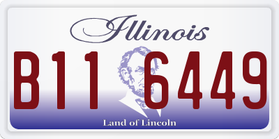 IL license plate B116449