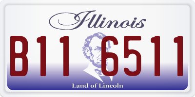 IL license plate B116511