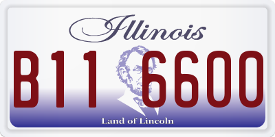 IL license plate B116600