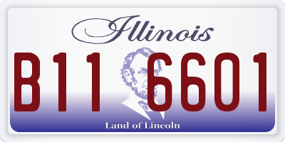 IL license plate B116601