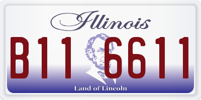IL license plate B116611