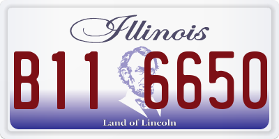 IL license plate B116650