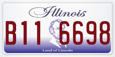 IL license plate B116698