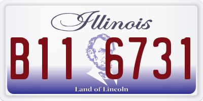 IL license plate B116731
