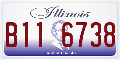 IL license plate B116738