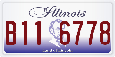 IL license plate B116778
