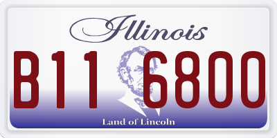 IL license plate B116800