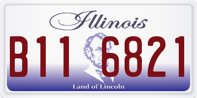 IL license plate B116821
