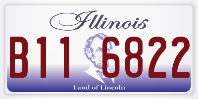 IL license plate B116822
