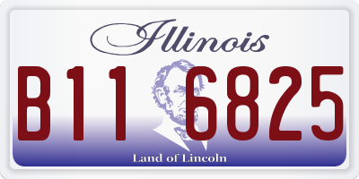 IL license plate B116825