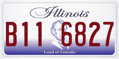 IL license plate B116827