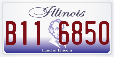 IL license plate B116850