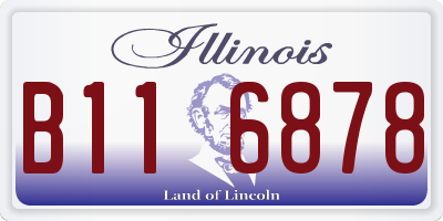 IL license plate B116878