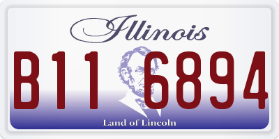 IL license plate B116894