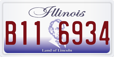IL license plate B116934