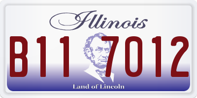 IL license plate B117012