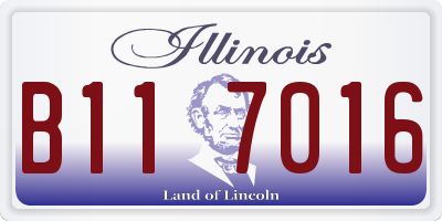 IL license plate B117016