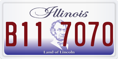IL license plate B117070