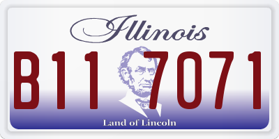 IL license plate B117071